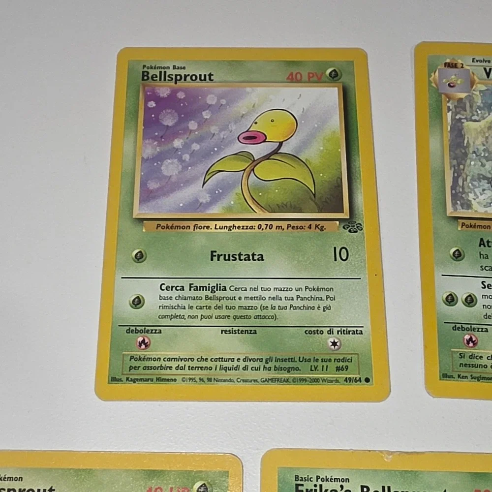 Pokemon Card Lot Bellsprout Victreebel Erika Gym Heroes Jungle Base 2 Italian